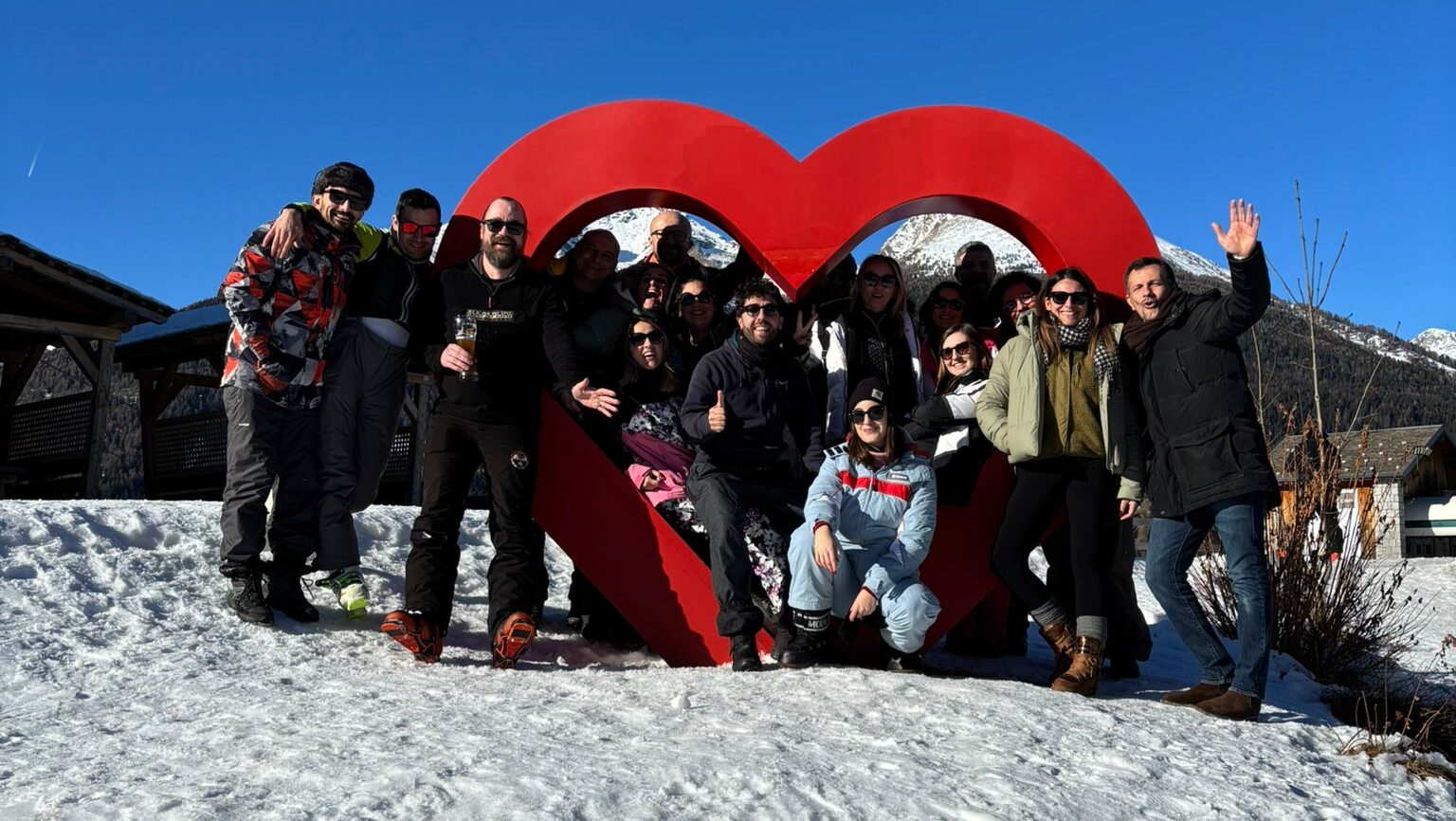 Foto di gruppo durante il Promos Winter Day